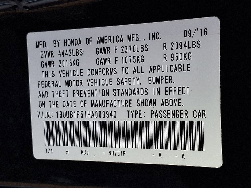 2017 Acura TLX w/Technology Package