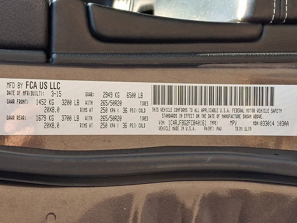 2015 Jeep Grand Cherokee Limited