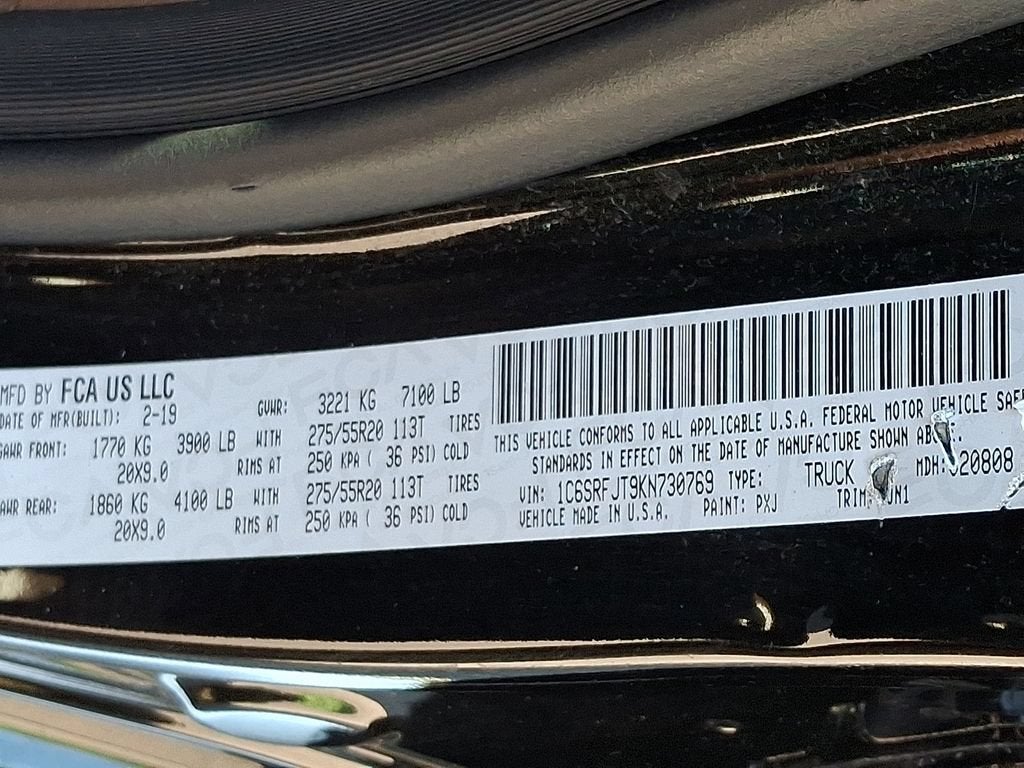 2019 RAM 1500 Laramie Crew Cab 4x4 5'7" Box