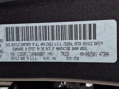 2019 RAM 1500 Rebel Crew Cab 4x4 5'7" Box