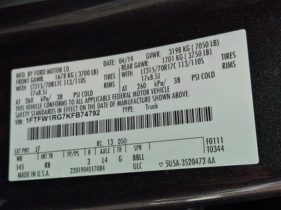 2019 Ford F-150 Raptor