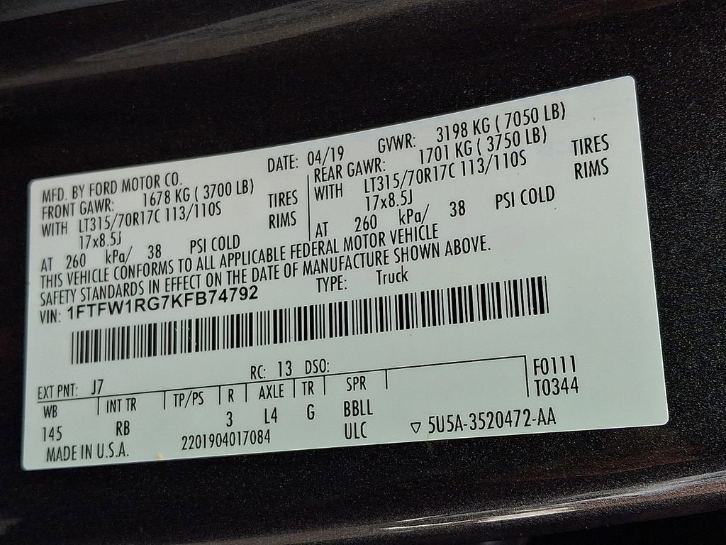 2019 Ford F-150 Raptor