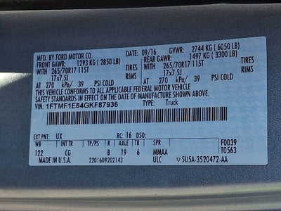 2016 Ford F-150 XL