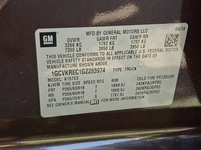 2016 Chevrolet Silverado 1500 LT