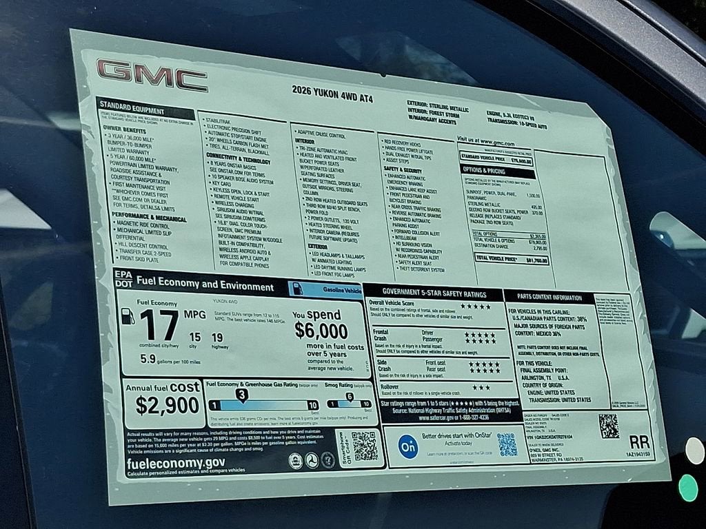 2026 GMC Yukon AT4