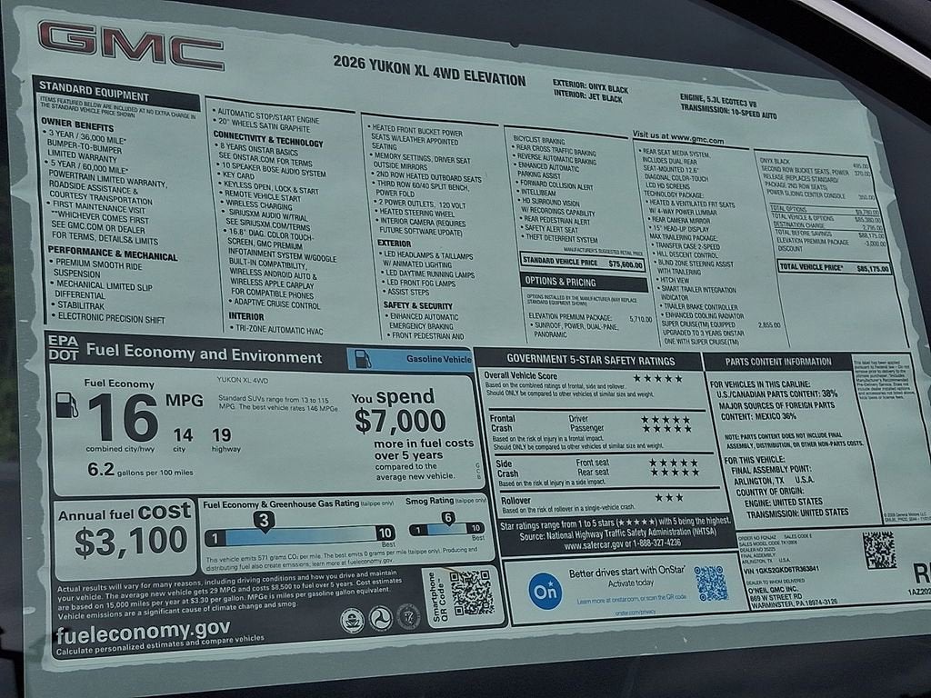 2026 GMC Yukon XL Elevation