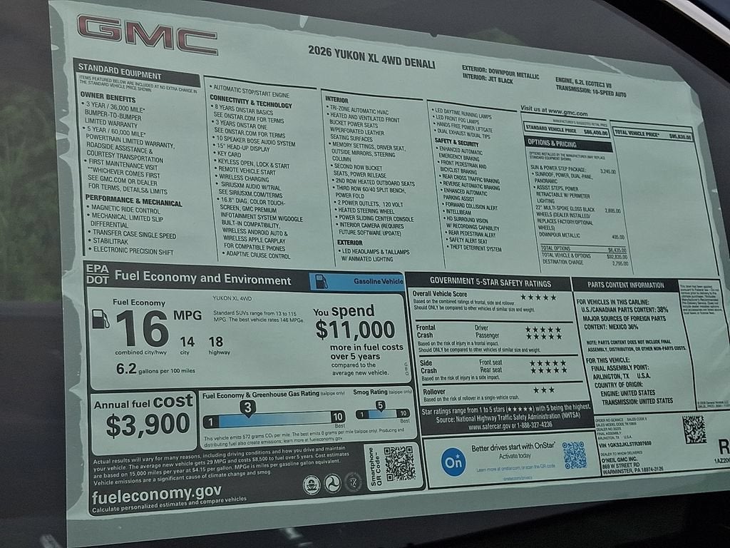 2026 GMC Yukon XL Denali