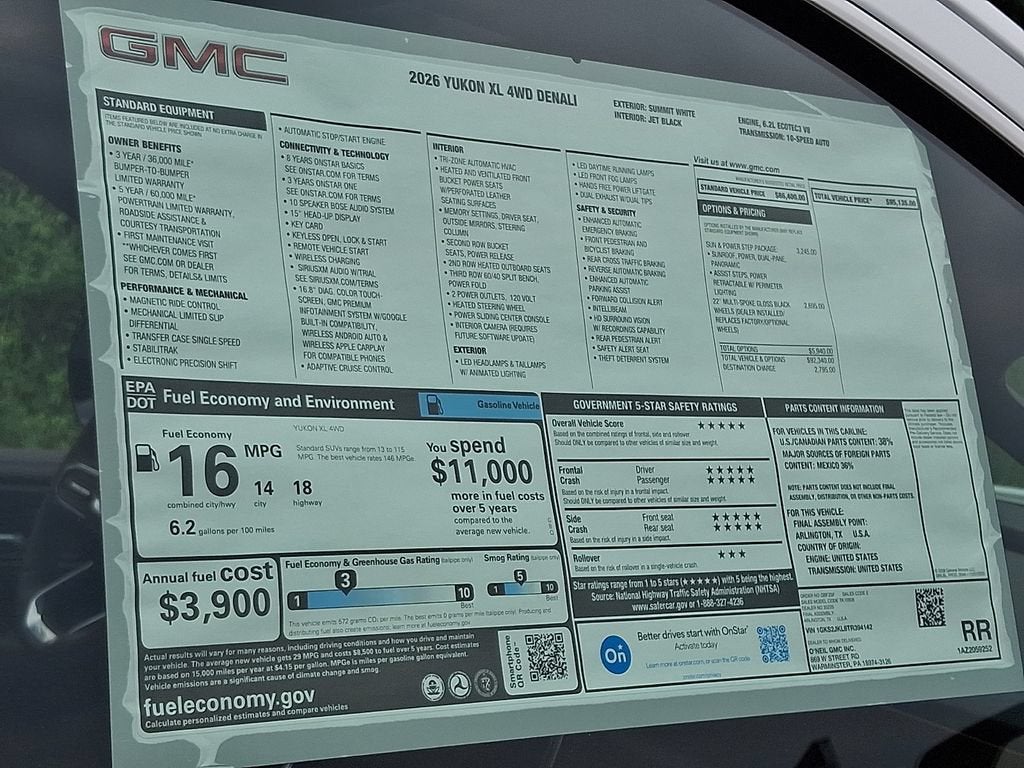2026 GMC Yukon XL Denali