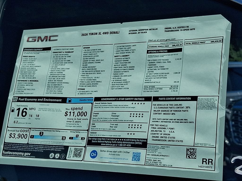 2026 GMC Yukon XL Denali