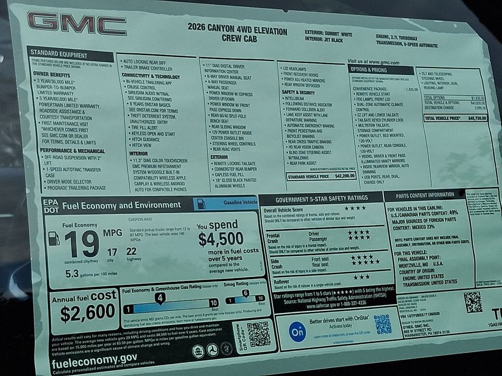 2026 GMC Canyon Elevation