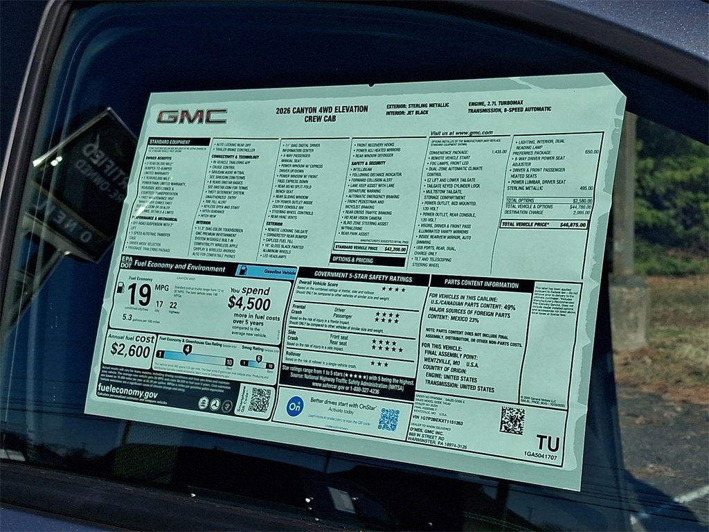 2026 GMC Canyon Elevation