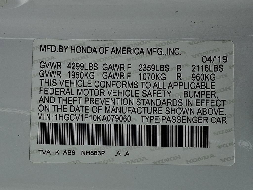 2019 Honda Accord LX