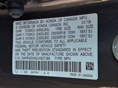 2018 Honda CR-V Touring