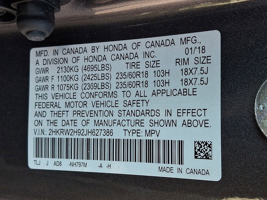 2018 Honda CR-V Touring