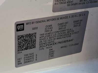 2022 Chevrolet Silverado 1500 LT (2FL)