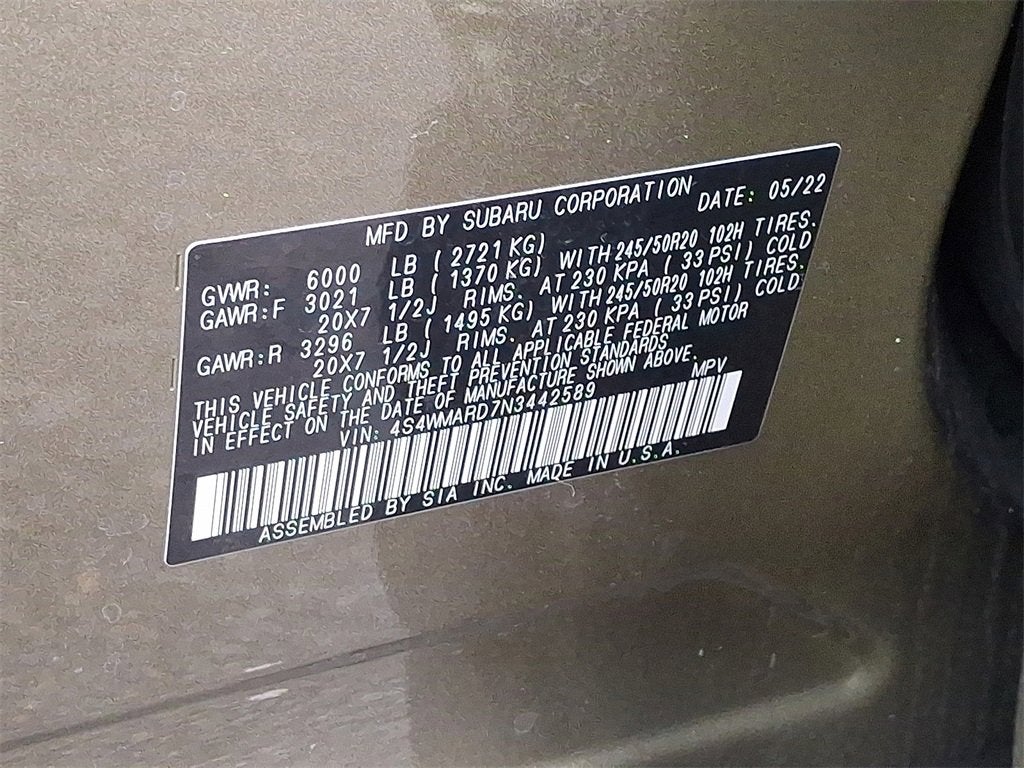 2022 Subaru Ascent Touring