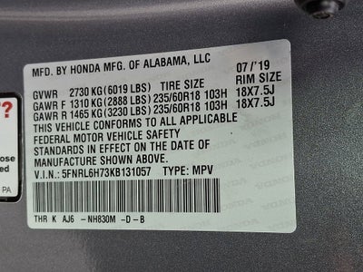 2019 Honda Odyssey EX-L