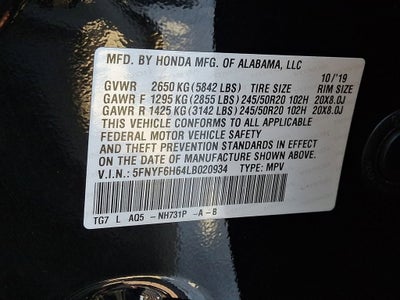 2020 Honda Pilot Touring 7-Passenger