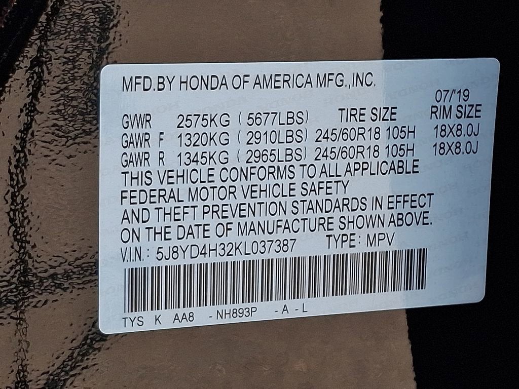 2019 Acura MDX Standard
