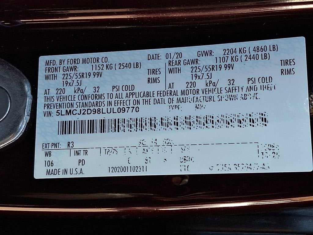 2020 Lincoln Corsair Reserve