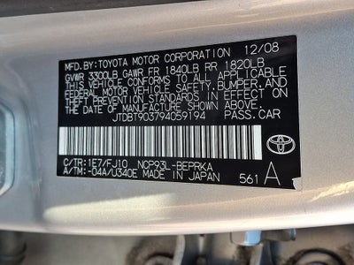 2009 Toyota Yaris NA