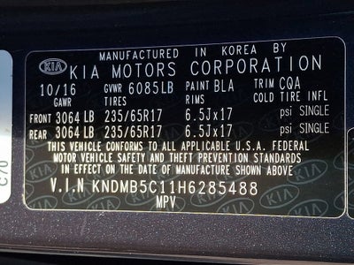 2017 Kia Sedona LX