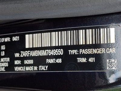 2021 Alfa Romeo Giulia Ti Sport RWD