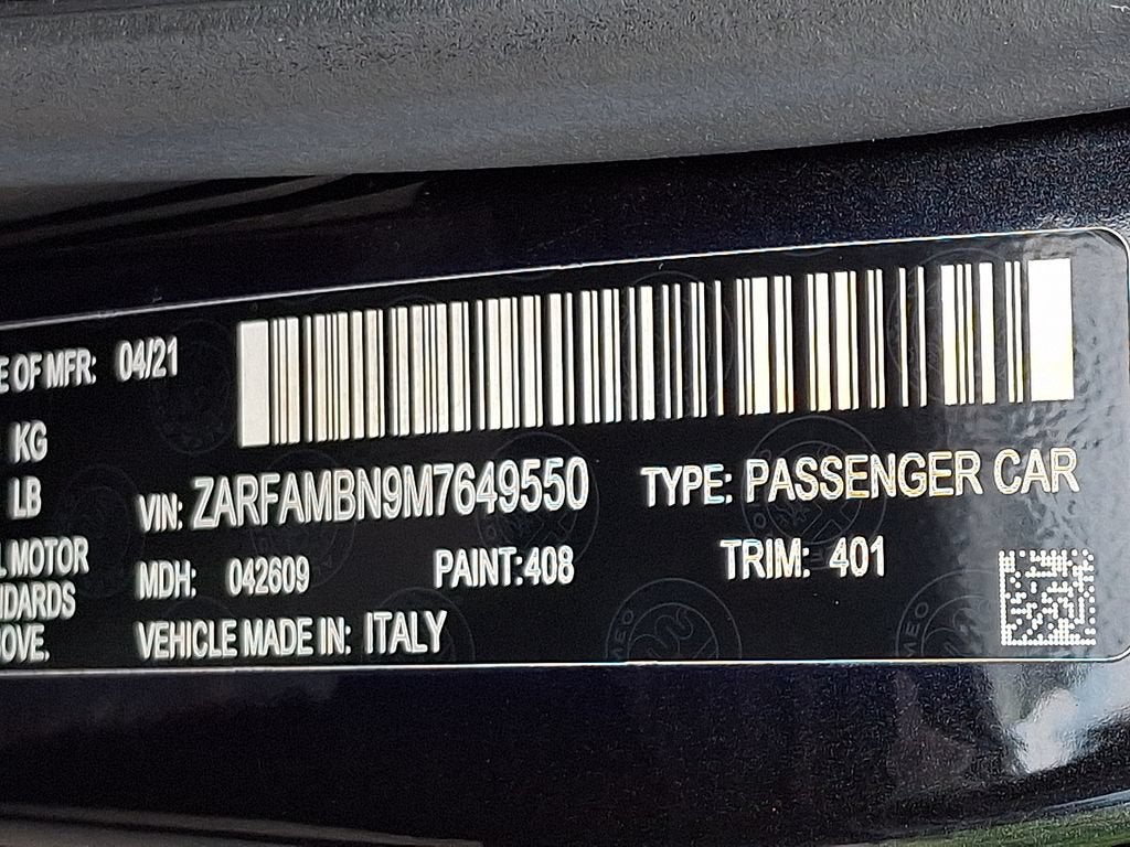 2021 Alfa Romeo Giulia Ti Sport RWD